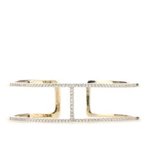 APM Monaco Double Line Pave Cuff, size S